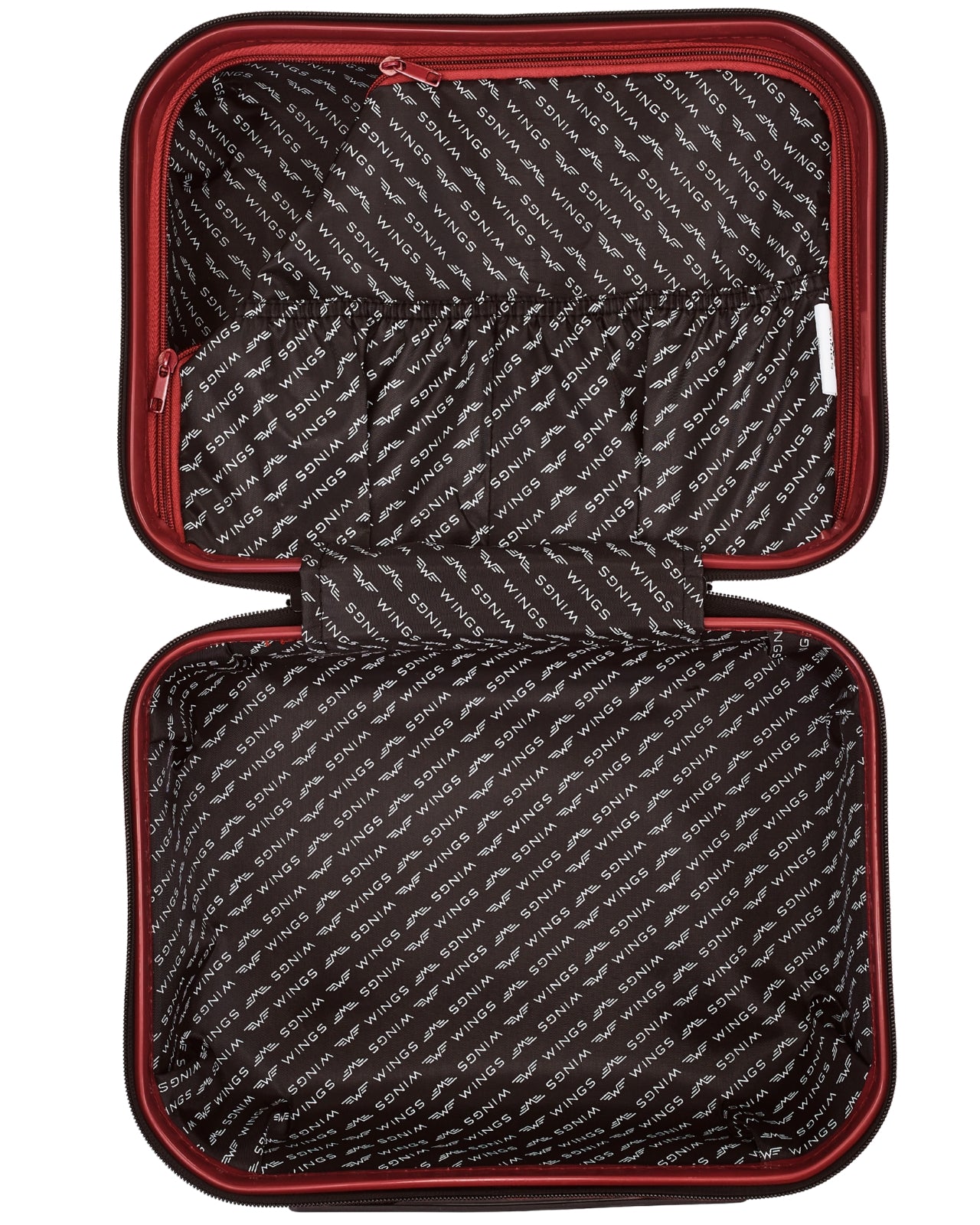 Cestovní kufřík Wings CRAKE kosmetická taštička 14" VÍNOVĚ ČERVENÁ