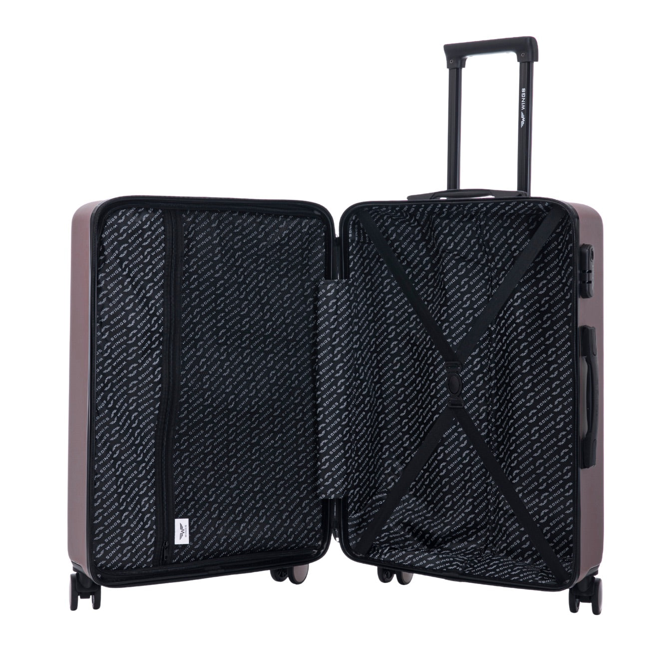 Среден куфар Wings ABS+ COOT 24" РОЗОВО ЗЛАТО