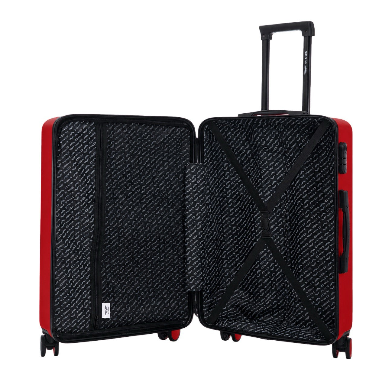 Střední kufr Wings ABS+ COOT 24" červený