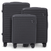 Набір із 3 валіз Wings ABS+ COOT Black