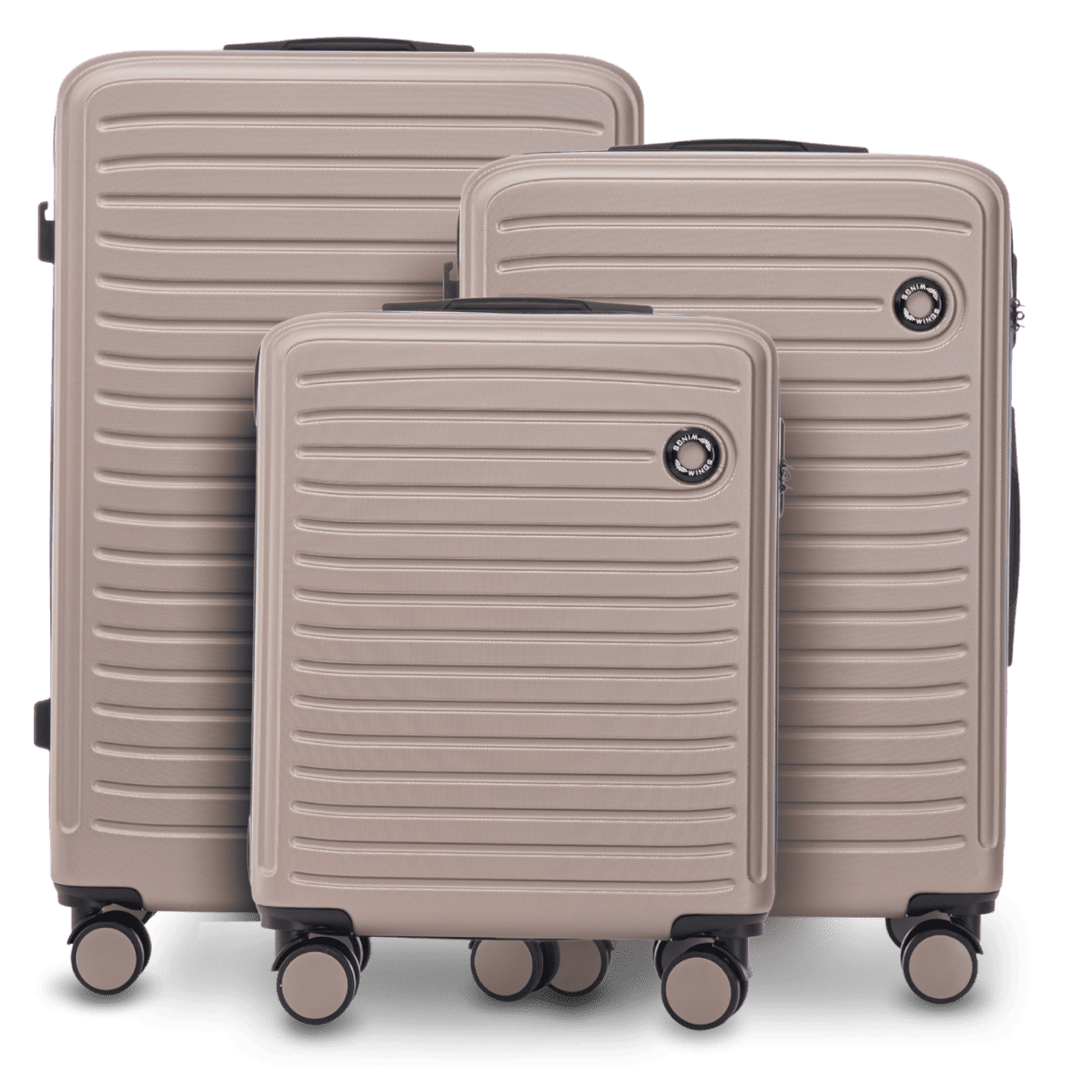 Komplet 3 WALIZEK Wings ABS+ COOT Champagne COOT COLLECTION