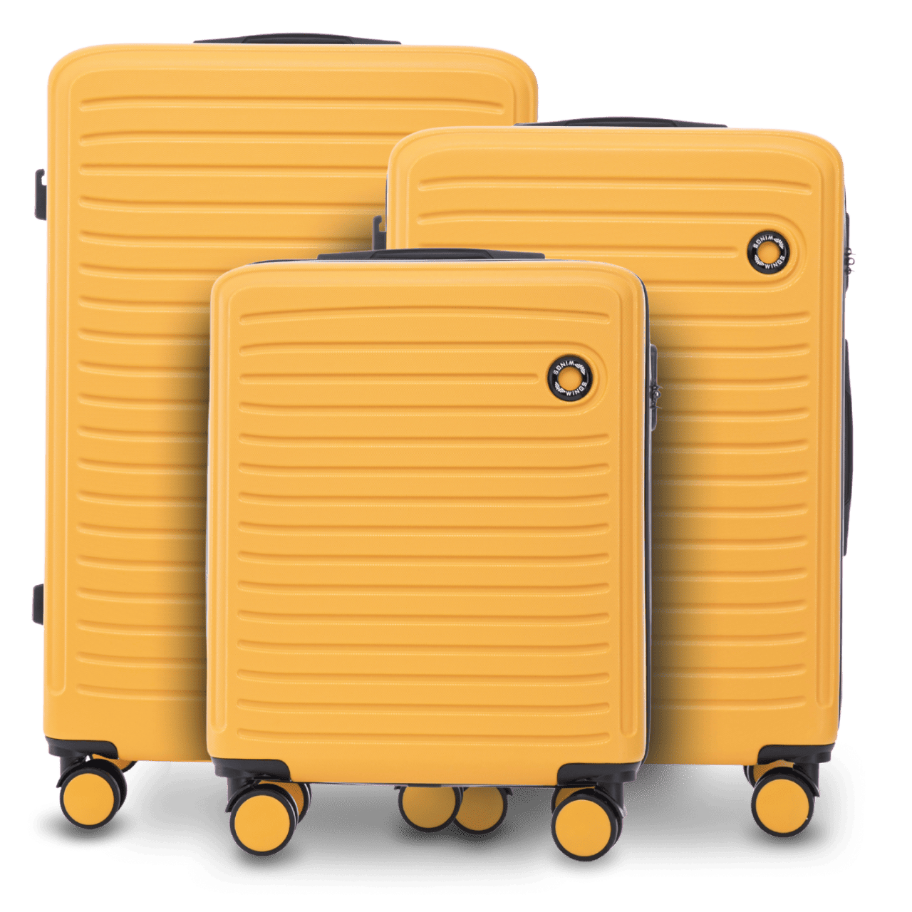 Komplet 3 WALIZEK Wings ABS+ COOT Yellow COOT COLLECTION
