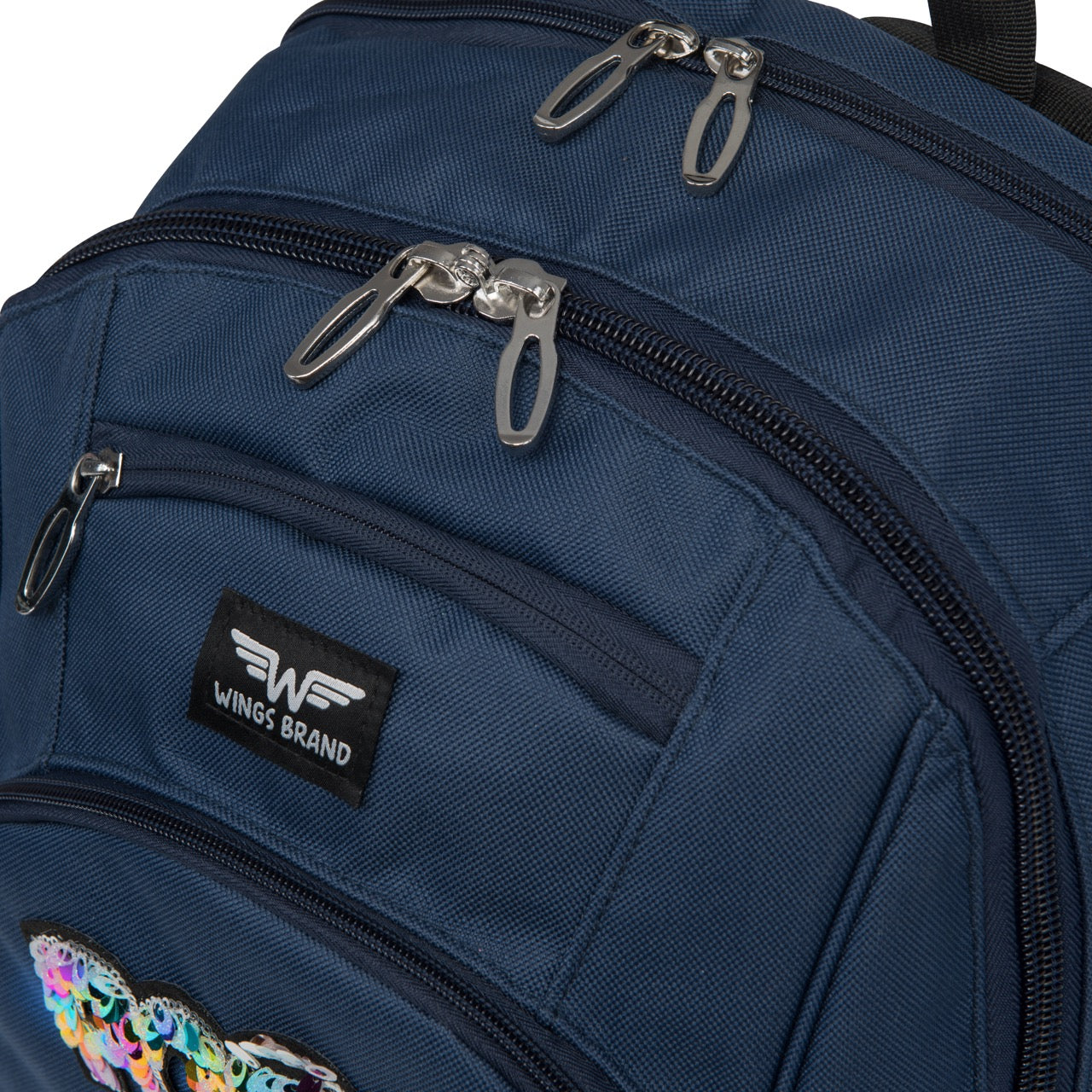 Mochila escolar infantil WINGS de 19 l con estuche y parches POPY