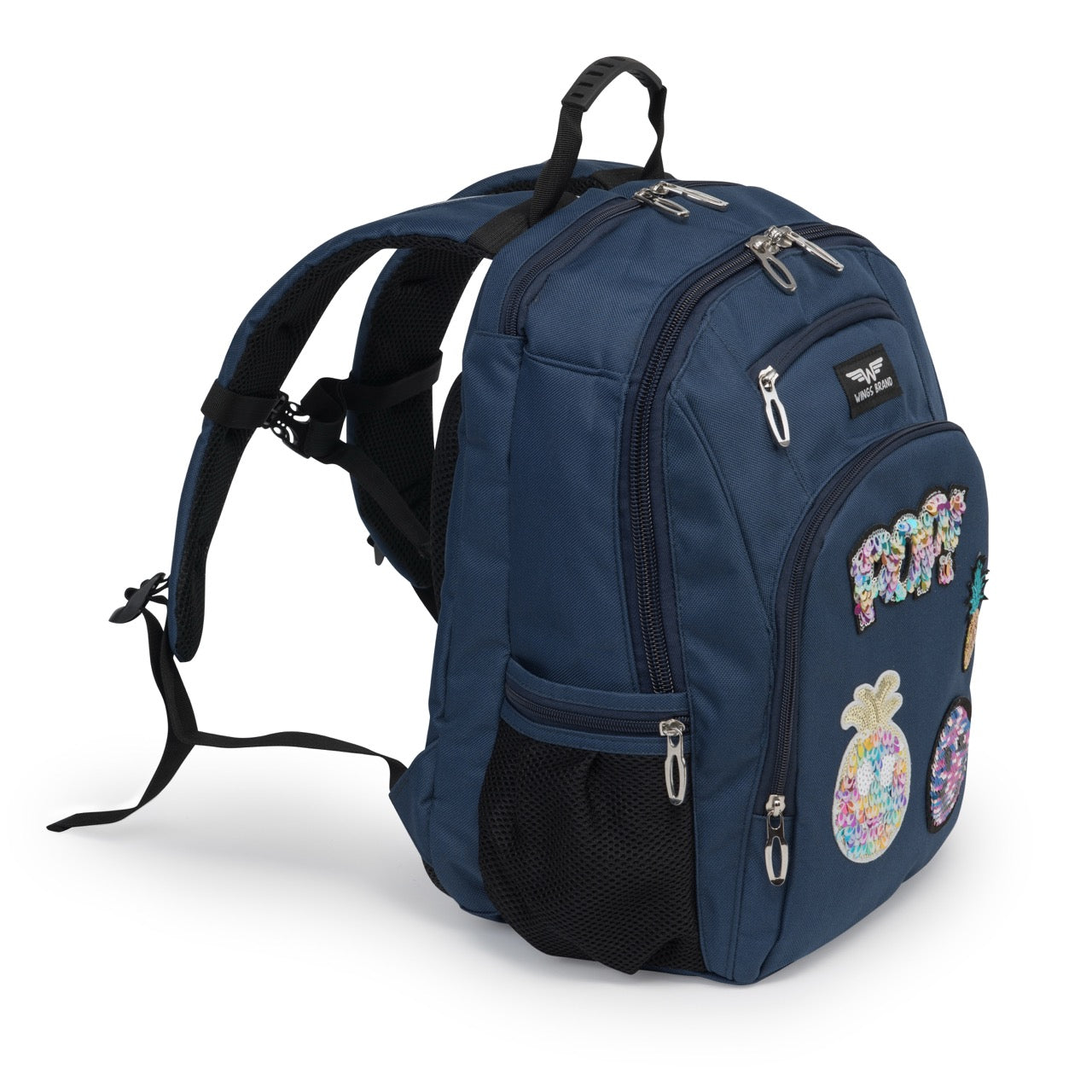 Mochila escolar infantil WINGS de 19 l con estuche y parches POPY