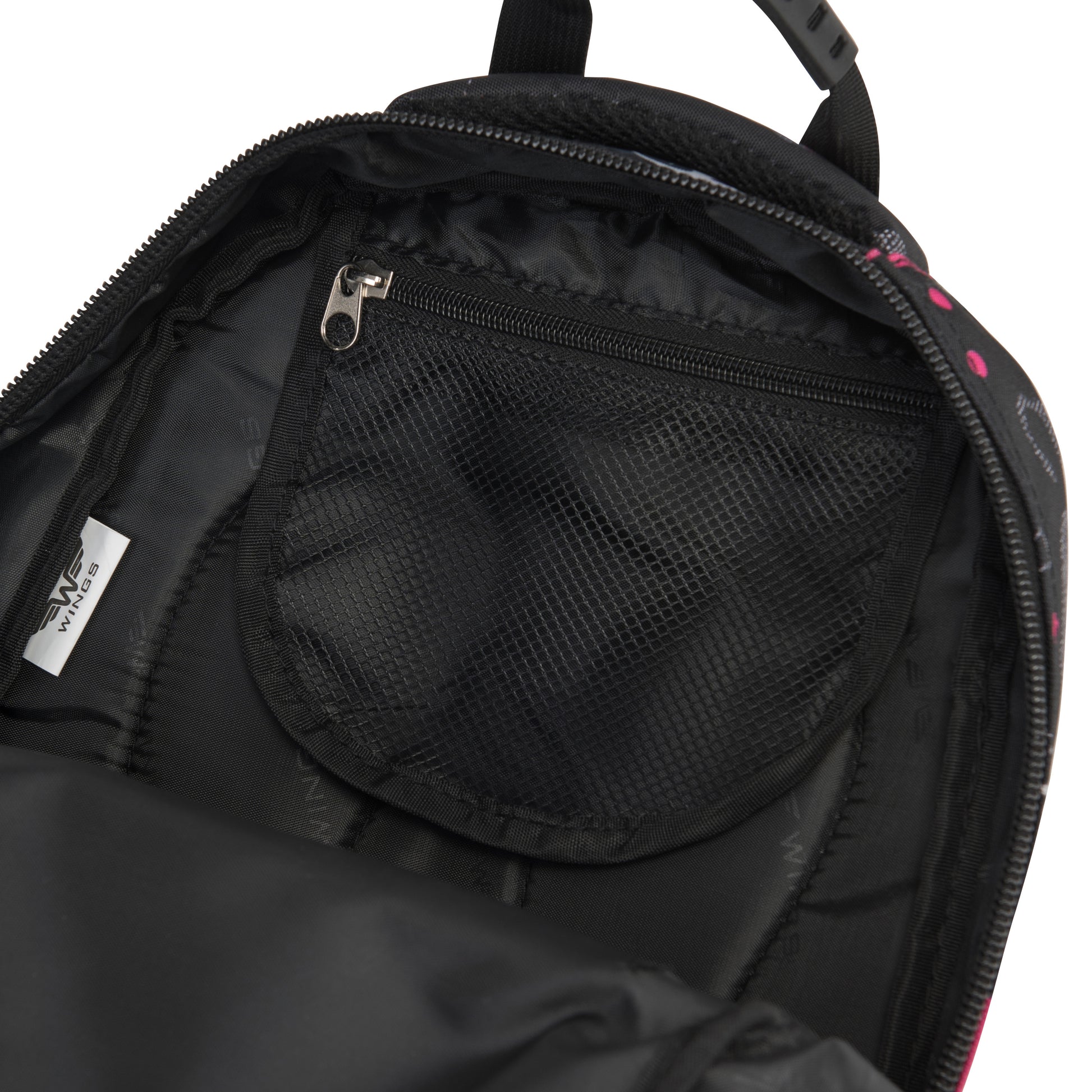 Lasten WINGS-koulureppu 19 l penaalilla, panda- ja kissakuviot, kevyt, BLACK