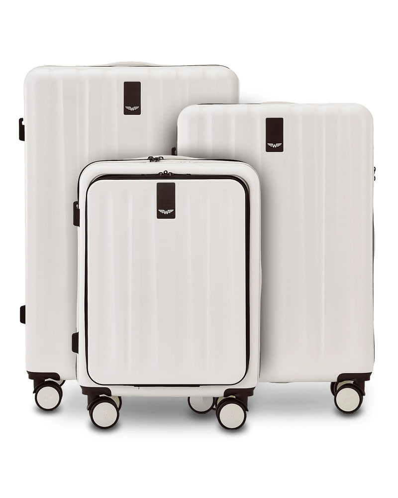 Set med 3 WINGS GREBE OFF WHITE-resväskor