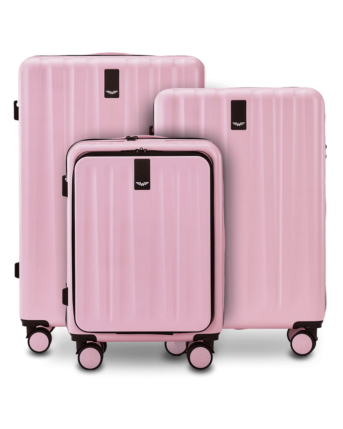 WINGS GREBE PINK 3-piece suitcase set