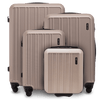 Set di 4 valigie WINGS HARRIER S M L + set da viaggio 16” CHAMPAGNE