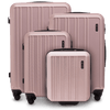 Set di 4 valigie WINGS HARRIER S M L + set da viaggio da 16” ROSE GOLD