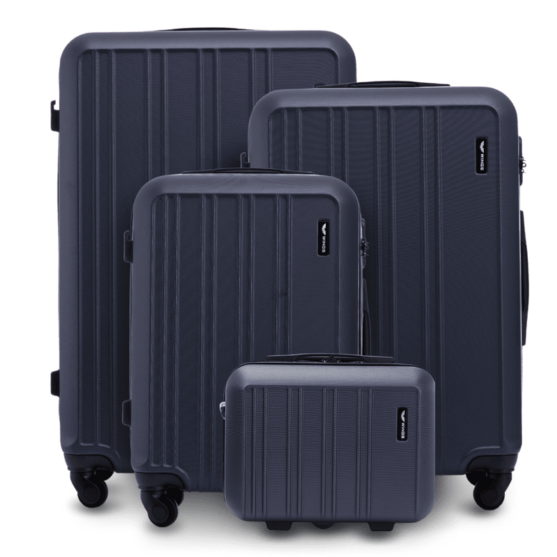 Set de 4 maletas WINGS HARRIER S M L + neceser BLUE