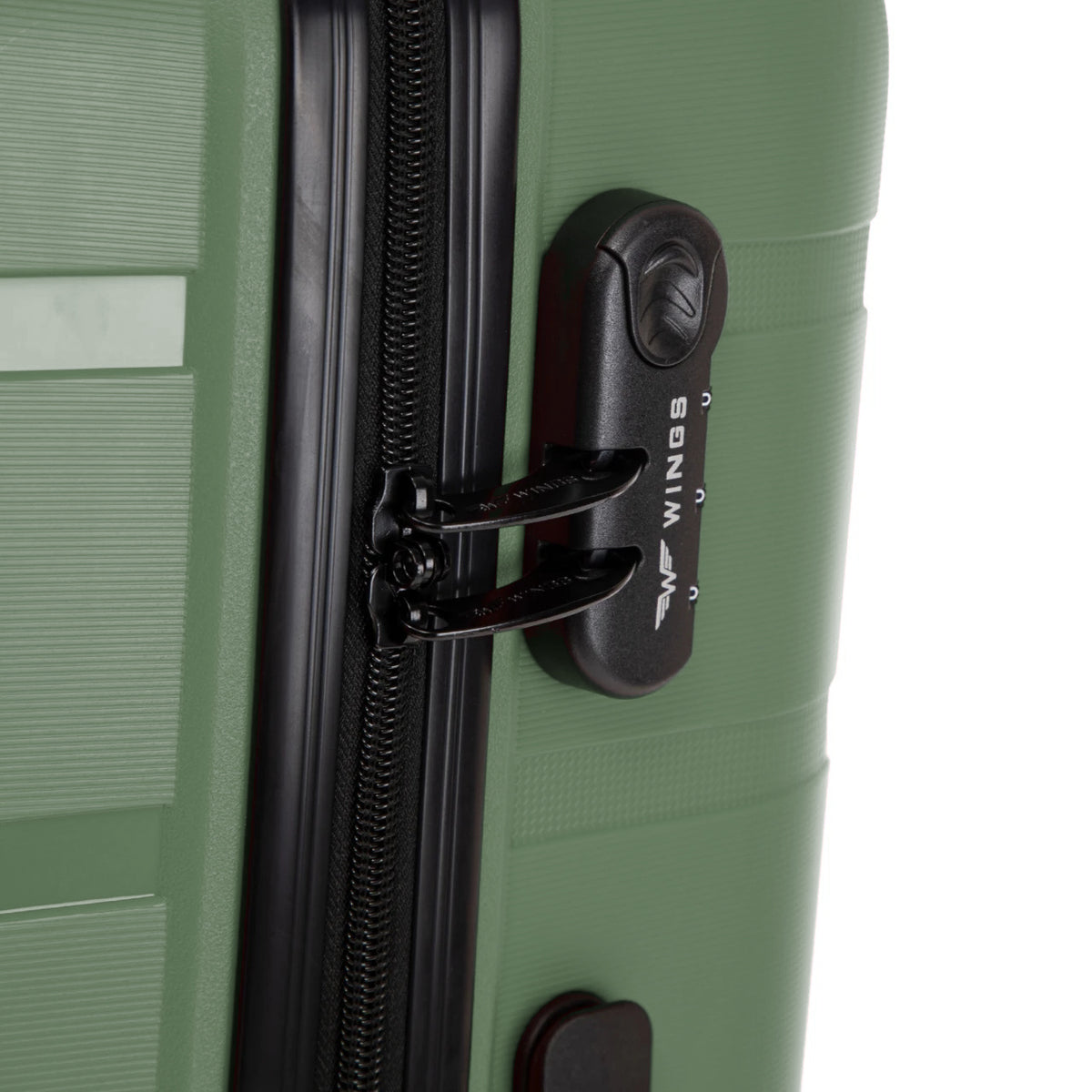 Wings HAWFINCH 3.0 set of 3 polypropylene suitcases BLACKISH GREEN