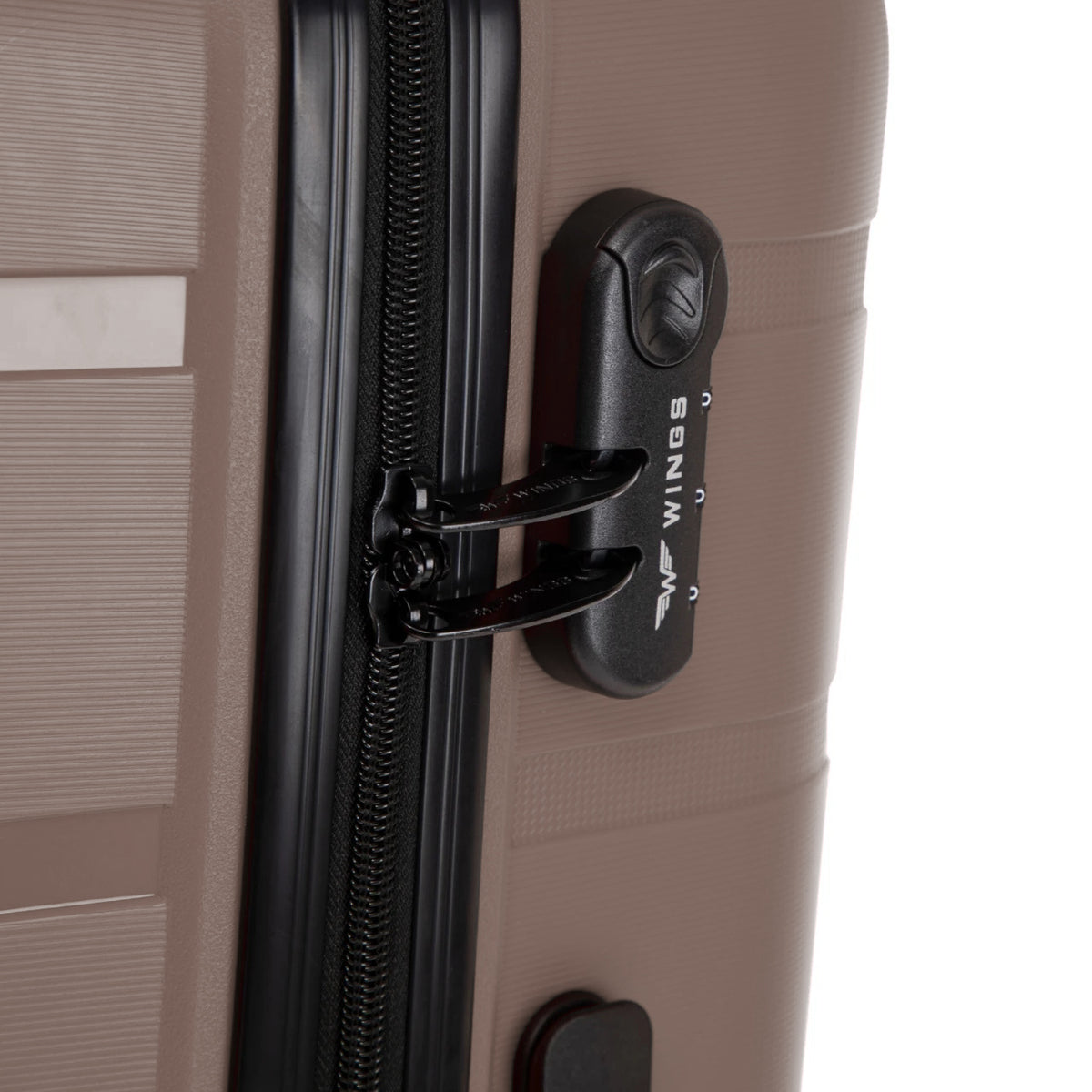 Wings HAWFINCH 3.0 set of 3 polypropylene suitcases COFFEE