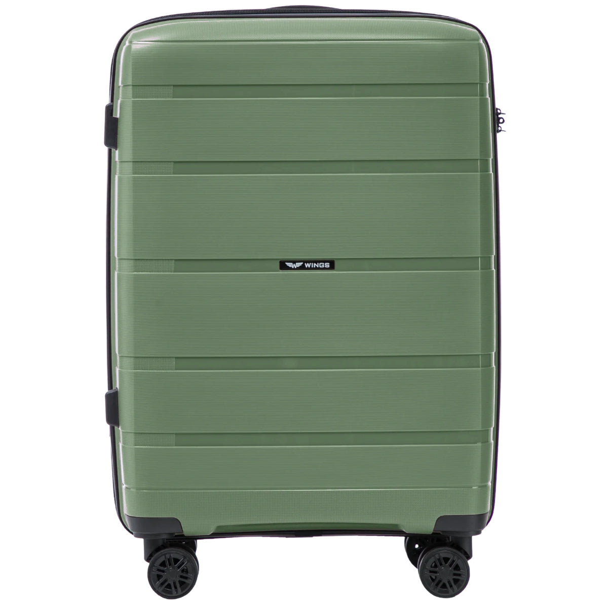 Wings HAWFINCH 3.0 set of 3 polypropylene suitcases BLACKISH GREEN