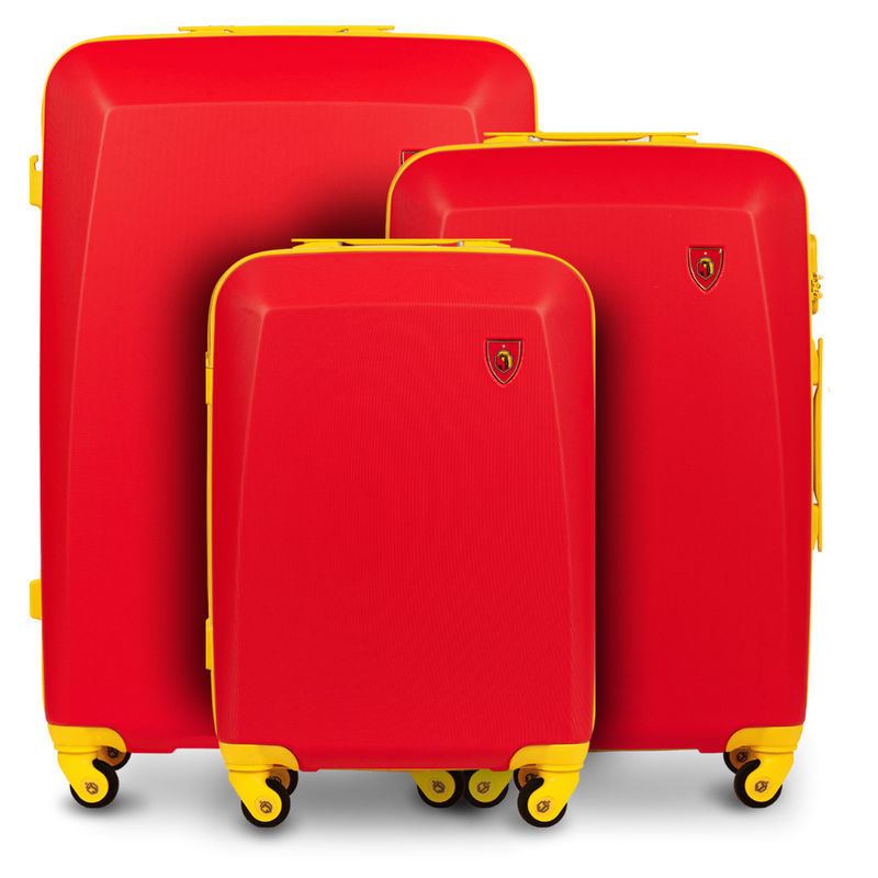 Set of 3 suitcases Wings x Jagiellonia RED