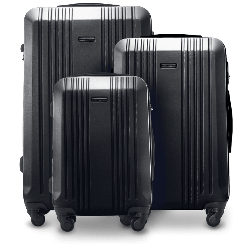 Set of 3 WINGS KESTREL Suitcases Dark grey