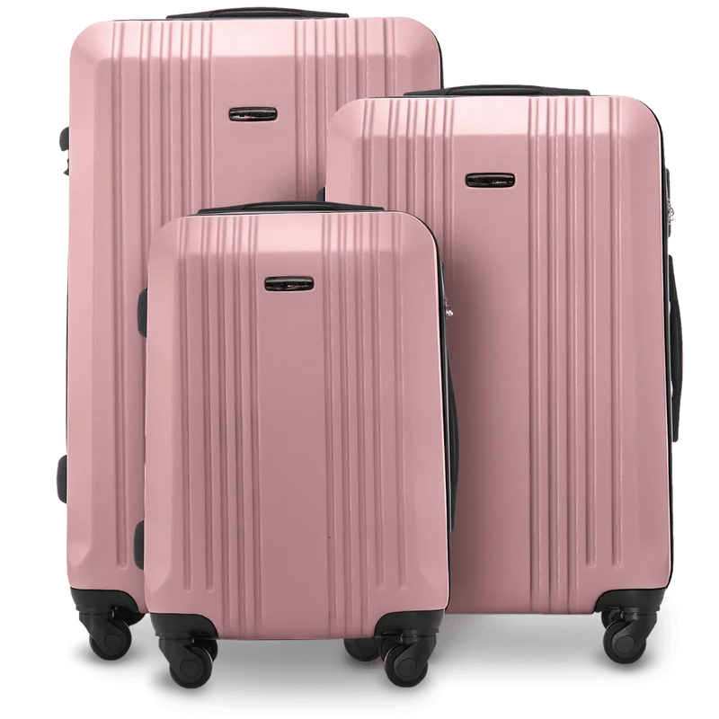 Set of 3 WINGS KESTREL Suitcases Rose gold