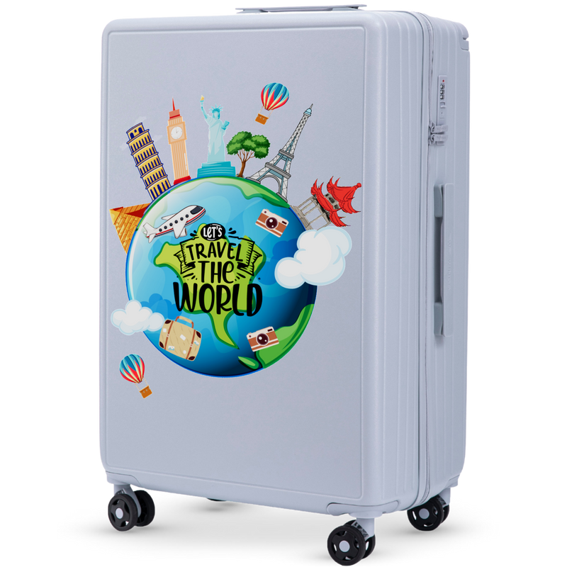 Didelis lagaminas Wings ABS+ 28" Customized PASTELINĖ MĖLYNA TURIZMAS