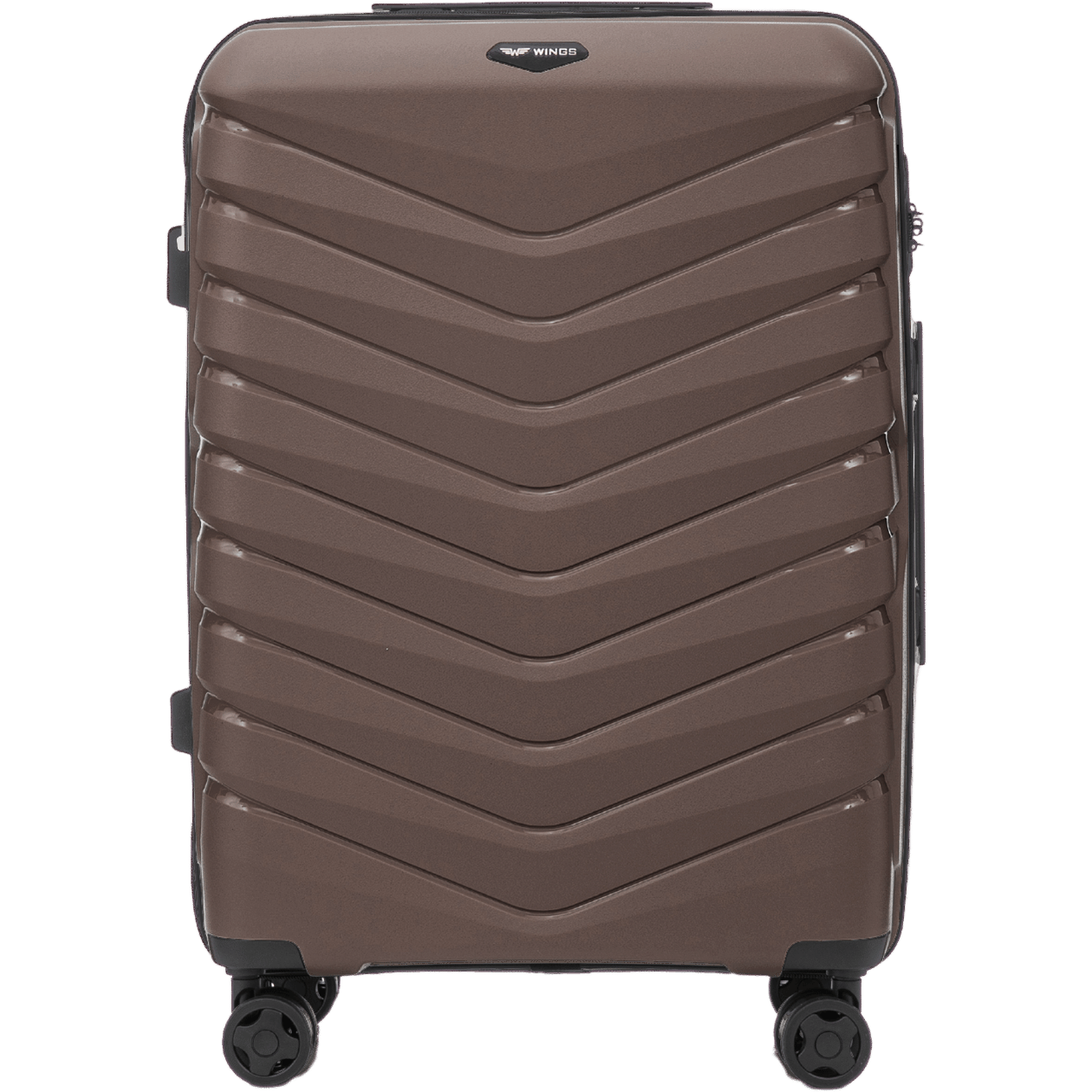 Set of 3 Wings PHOENIX 2.0 polypropylene suitcases BROWN