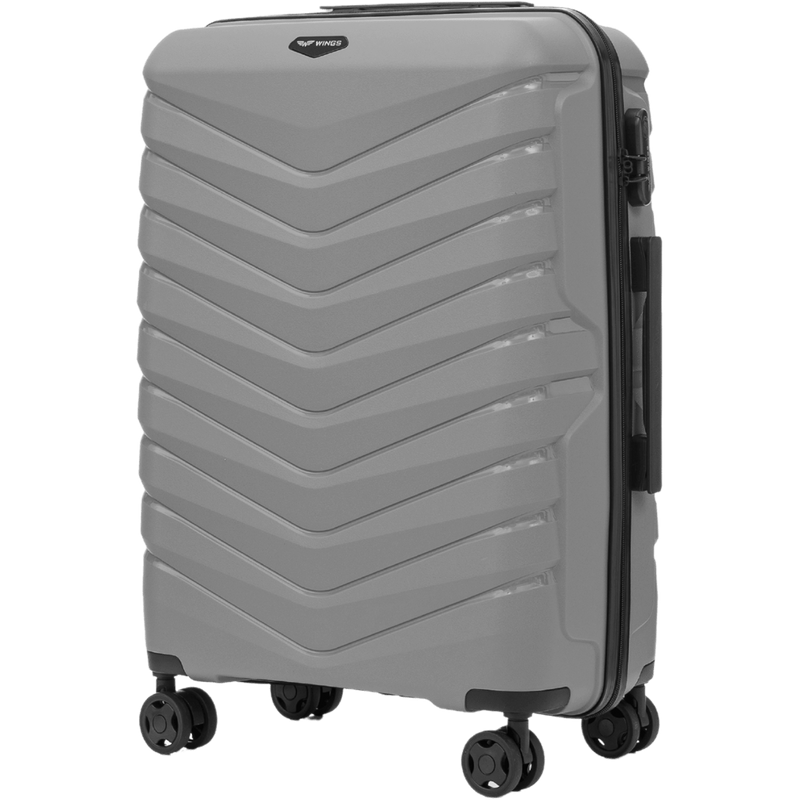 Комплект от 3 куфара Wings PHOENIX 2.0 полипропилен ТЪМНО СИВ