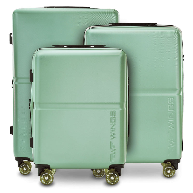 3-osaline Wings PC MAGPIE ARMY GREEN kohvrite komplekt, kummirattad