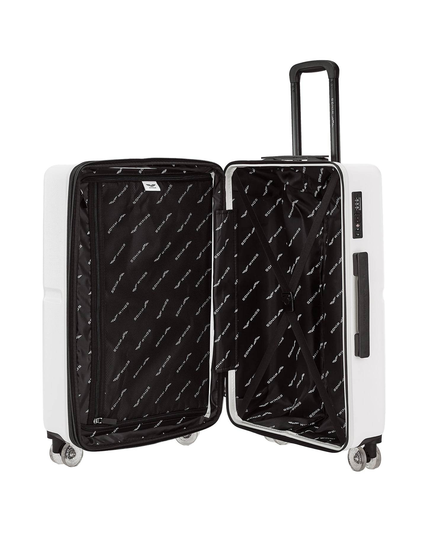 Valiză medie WINGS MAGPIE 24" ALB CREM
