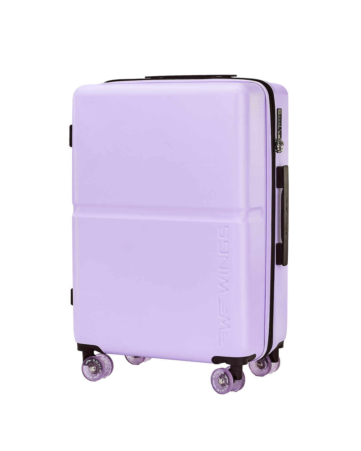 Vidutinis lagaminas WINGS MAGPIE 24" baltos ir violetinės spalvos