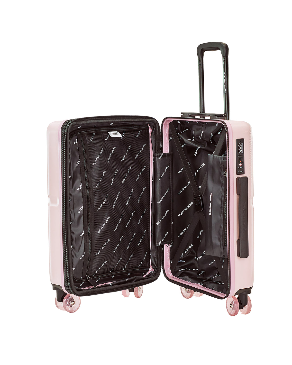 Valiză de cabină WINGS MAGPIE 20" AURIU ROZ