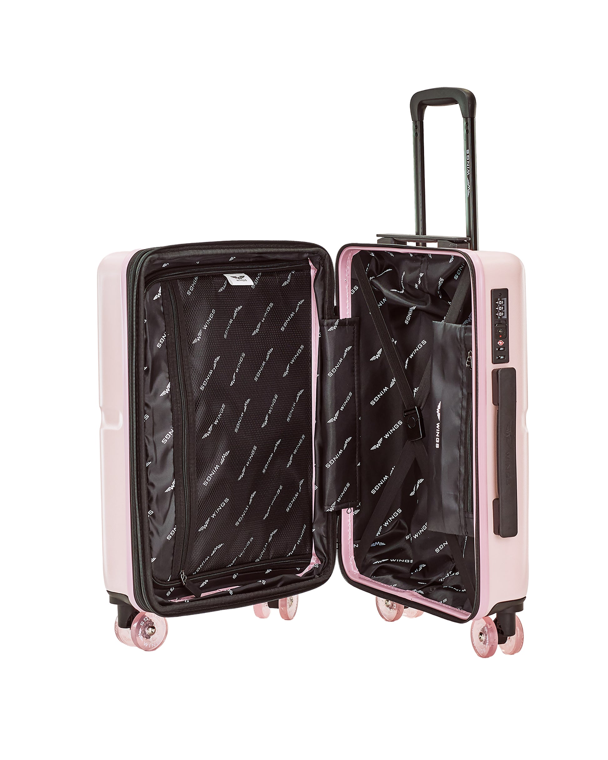 Valiză de cabină WINGS MAGPIE 20" AURIU ROZ