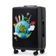 Maleta mediana Wings ABS+ de 24" BLACK TOURISM personalizada