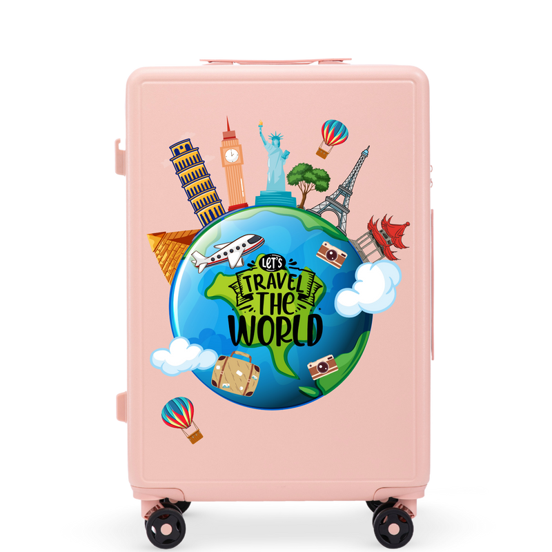 Valiză medie Wings ABS+ 24" Customized SOFT PINK TOURISM