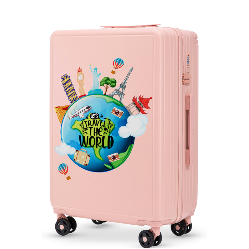 Valiză medie Wings ABS+ 24" Customized SOFT PINK TOURISM