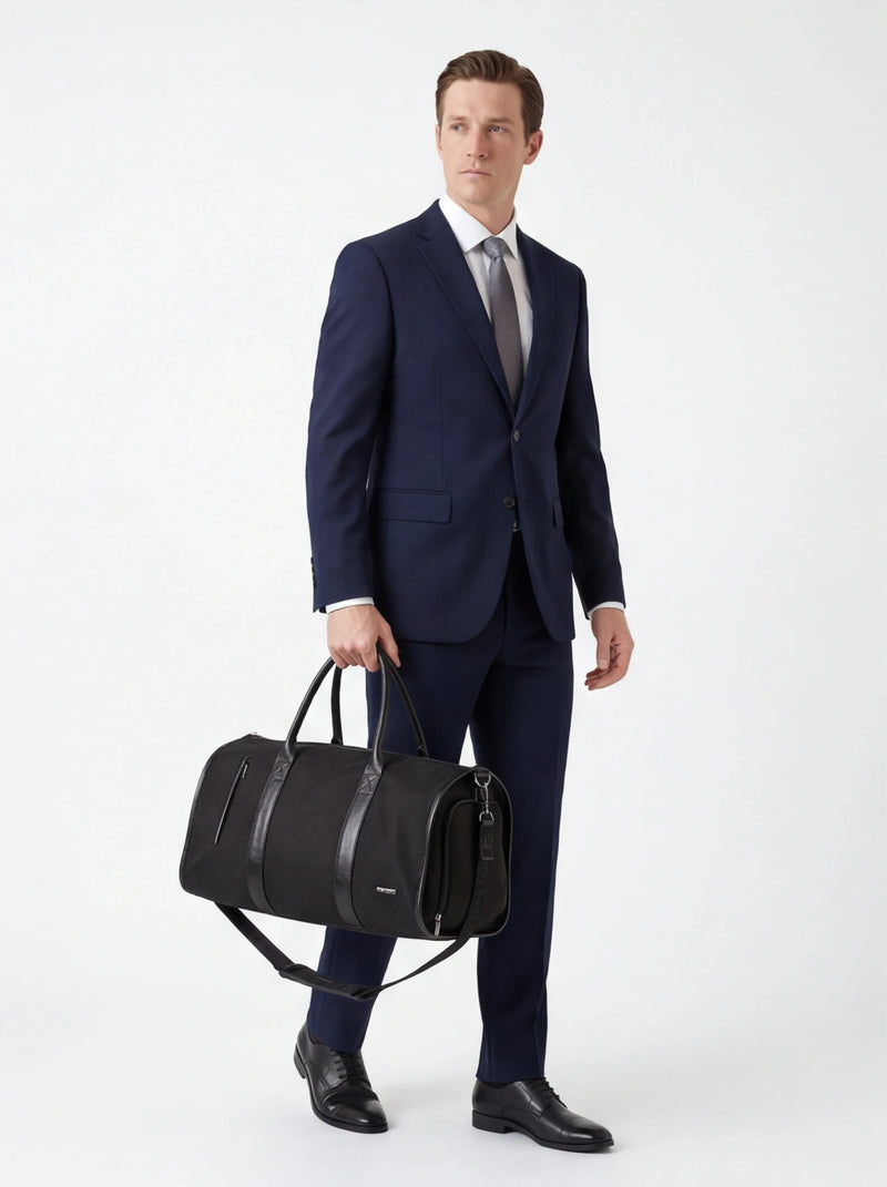 Elegant 2-in-1 suit bag WINGS BLACK