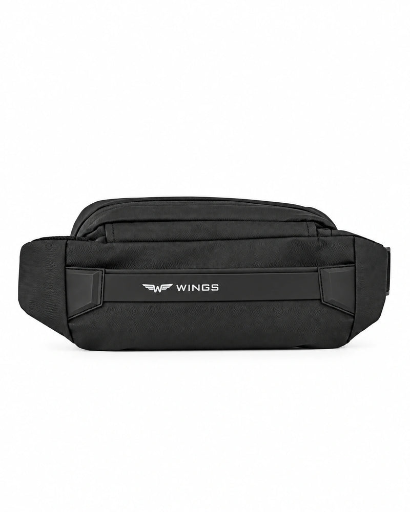 Туристическа чанта за кръста VIREO WINGS - функционална чанта с джоб за бутилка BLACK