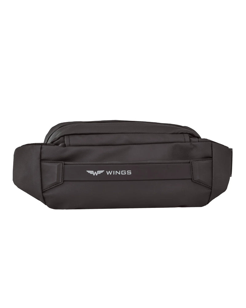 Reise-Hüfttasche VIREO WINGS, funktionale Hüfttasche mit Flaschenfach, BLACK