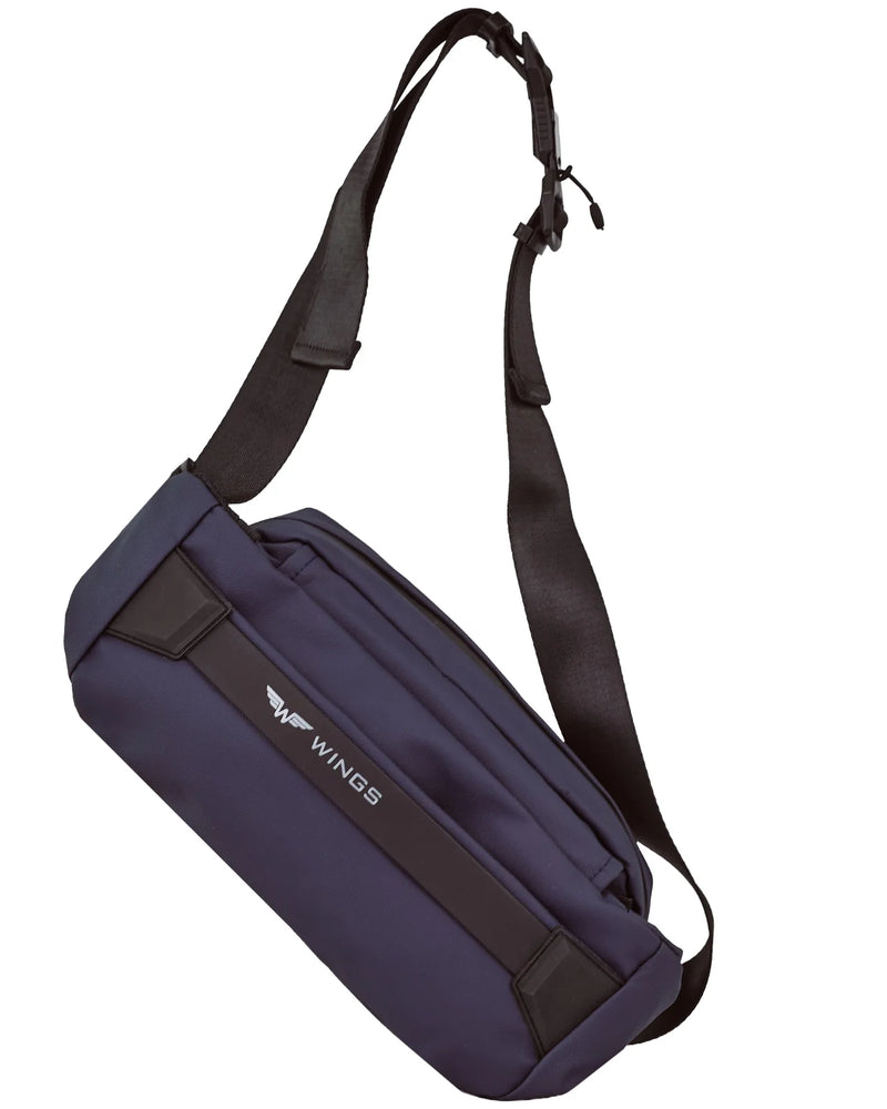 Reise-Hüfttasche VIREO WINGS, funktionale Hüfttasche mit Flaschenfach, BLUE