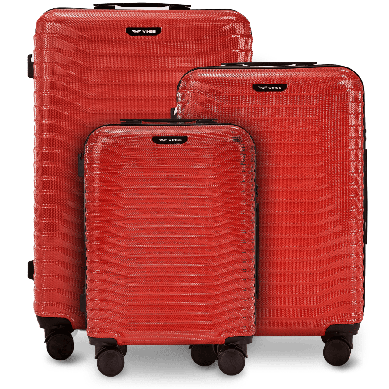 3 lagaminų rinkinys „Wings PC Sea Eagle 2.0 RED“