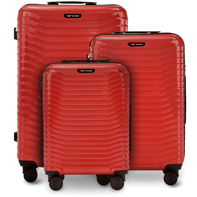 3 lagaminų rinkinys „Wings PC Sea Eagle 2.0 RED“
