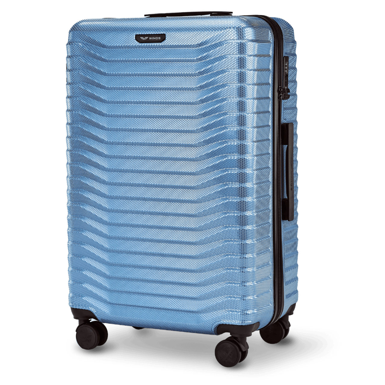 Velký kufr WINGS PC SEA EAGLE 2.0 28" SILVER BLUE