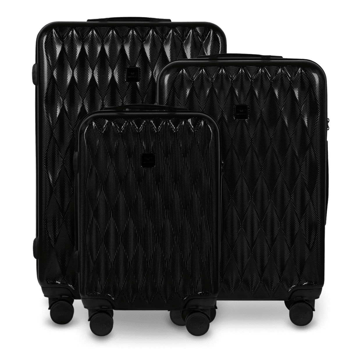 Set of 3 suitcases Wings PC Golden Eagle BLACK