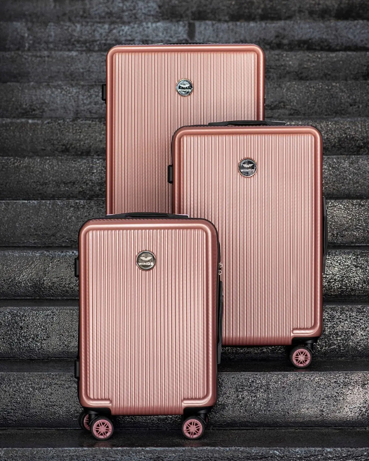 Zestaw 3 walizek Wings PC African Eagle PINK AFRICAN EAGLE COLLECTION