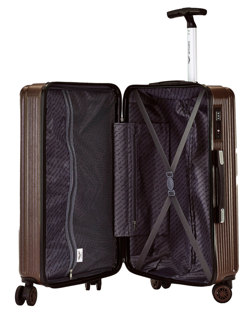 Ensemble de 3 valises Wings PC African Eagle 2.0 MARRON CHOCOLAT