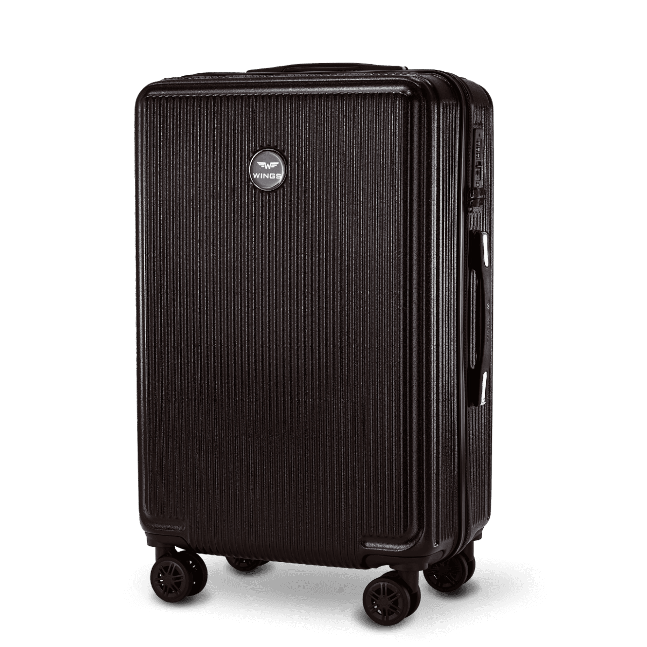 Vidutinio dydžio lagaminas Wings PC African Eagle 2.0 24" JUODAS