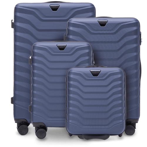 Set of 4 Wings suitcases PEAFOWL BLUE