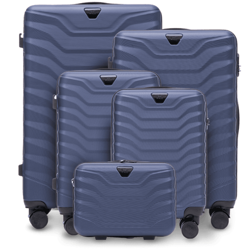 Set of 5 suitcases Wings PEAFOWL BLUE