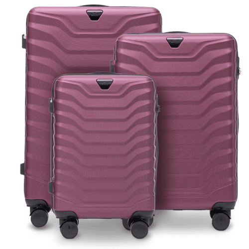 Set of 3 Wings suitcases PEAFOWL BURGUNDY