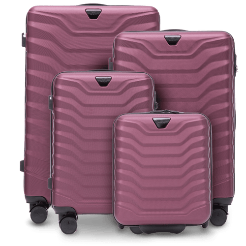 Set of 4 Wings suitcases PEAFOWL BURGUNDY