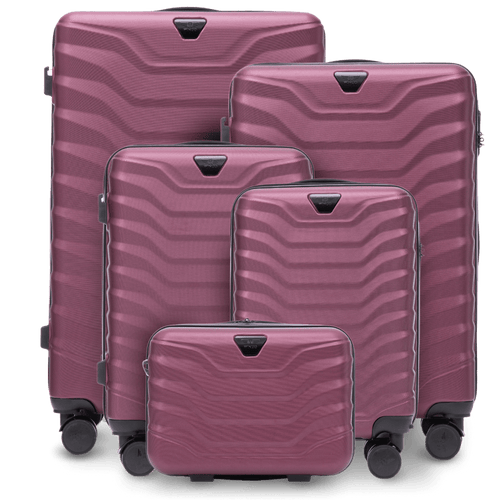 Set of 5 suitcases Wings PEAFOWL BURGUNDY