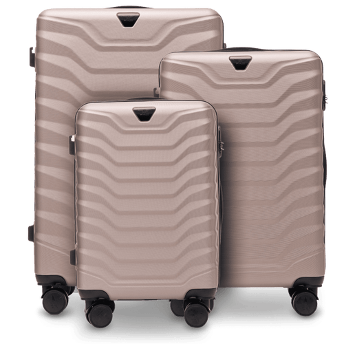 Set of 3 Wings suitcases PEAFOWL CHAMPAGNE