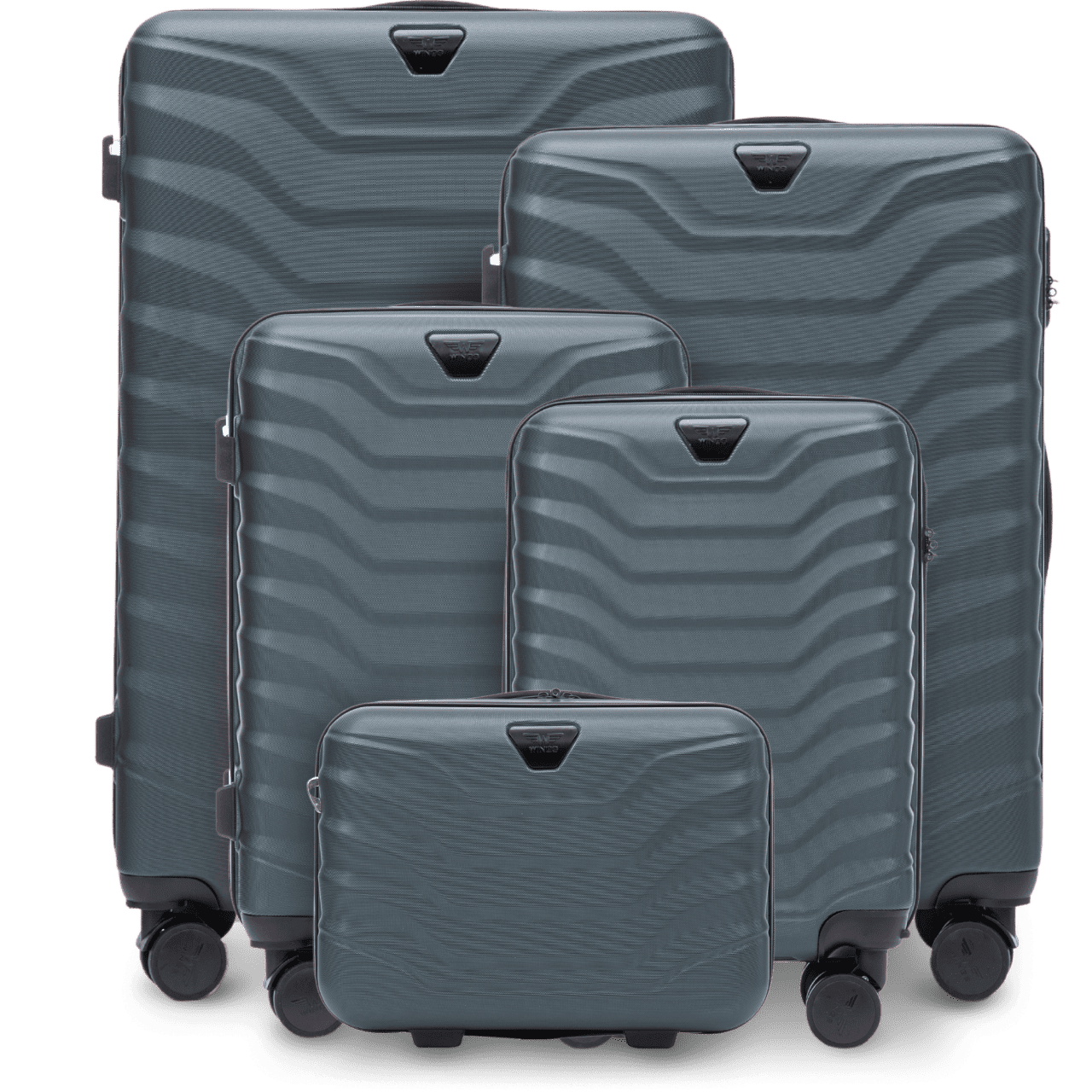 Súprava 5 kufrov Wings PEAFOWL tmavozelená