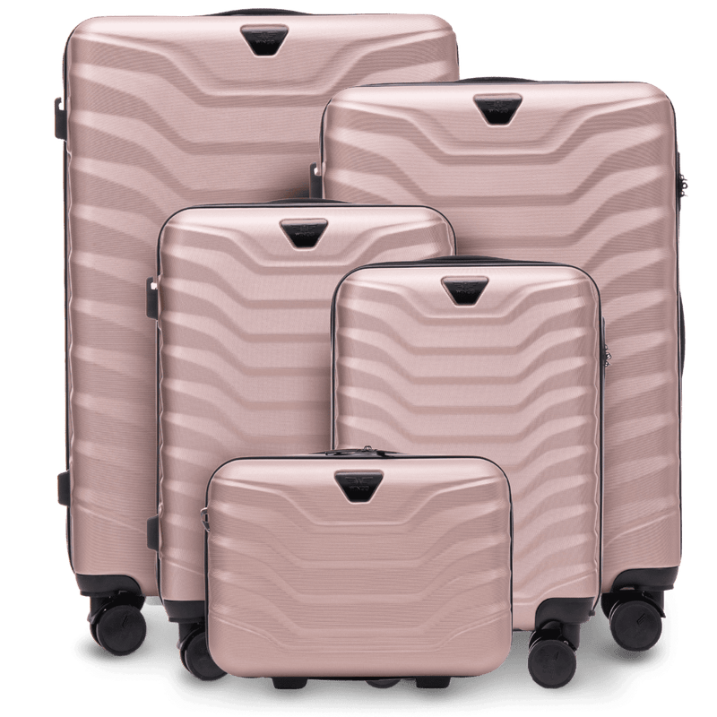 Set da 5 valigie Wings PEAFOWL ORO ROSA